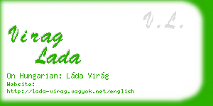 virag lada business card